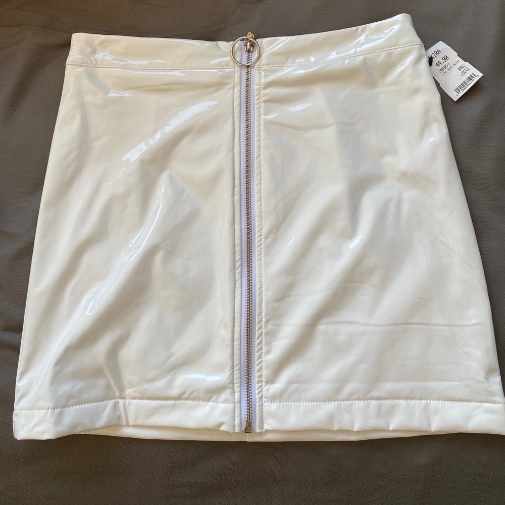 White Vinyl Skirt